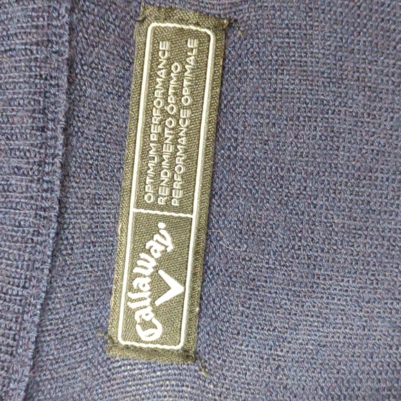 Men's Callaway "Night Sky Heather" Weather 1/4 Zip Washable Merino Wool Sweater - Picture 7 of 10